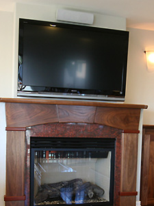 Entertainment and fireplace